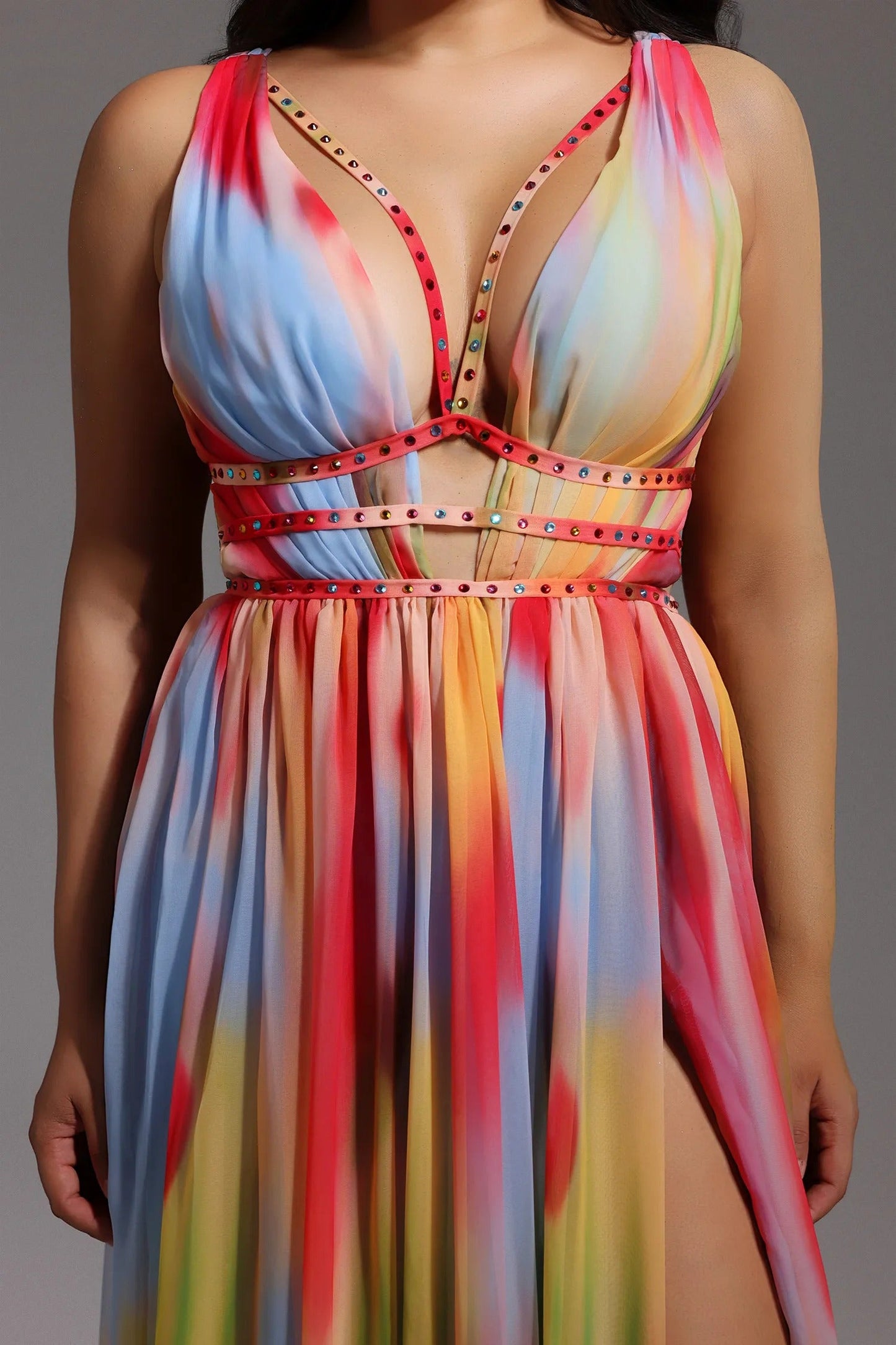Lara™ - Vestido Multicolor Elegante y Fluido