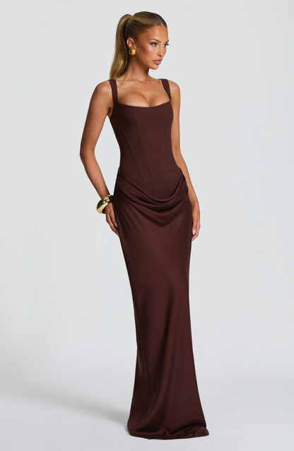 ELENA™ | VESTIDO MAXI CON FORMA DE RELOJ DE ARENA