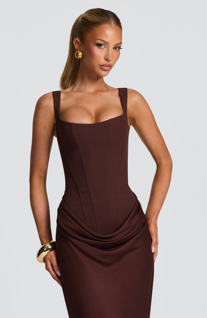 ELENA™ | VESTIDO MAXI CON FORMA DE RELOJ DE ARENA