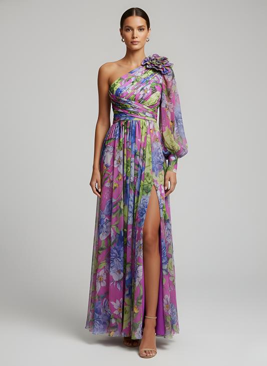 Daniela™  - Vestido Floral Asimétrico de Impacto