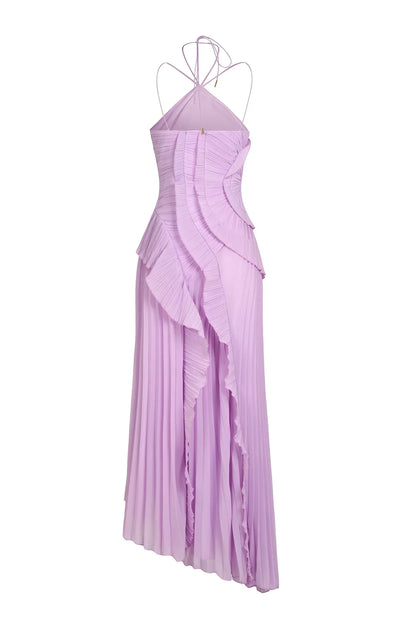 Vestido Lavanda -  Elegancia romántica con movimiento