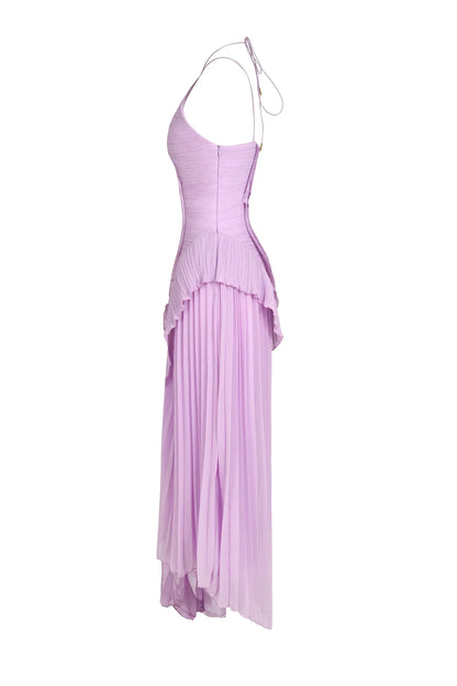 Vestido Lavanda -  Elegancia romántica con movimiento