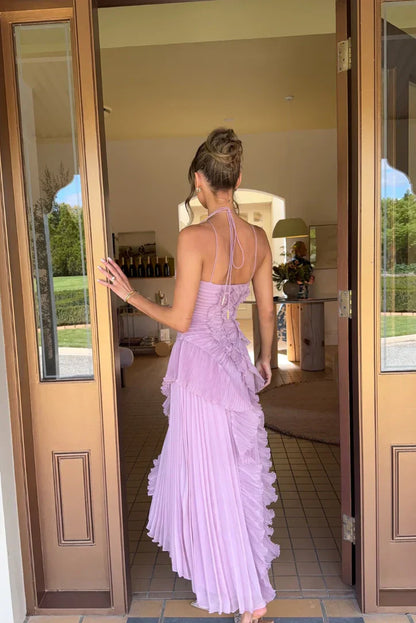 Vestido Lavanda -  Elegancia romántica con movimiento