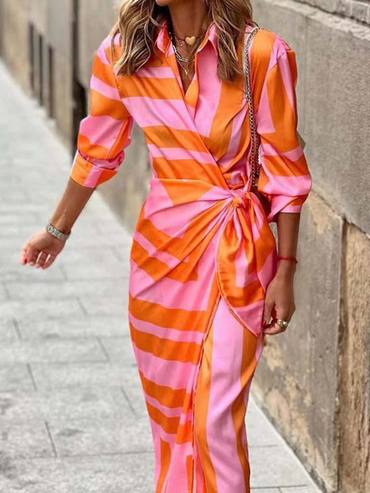 Elvina - Vestido Envolvente Impreso