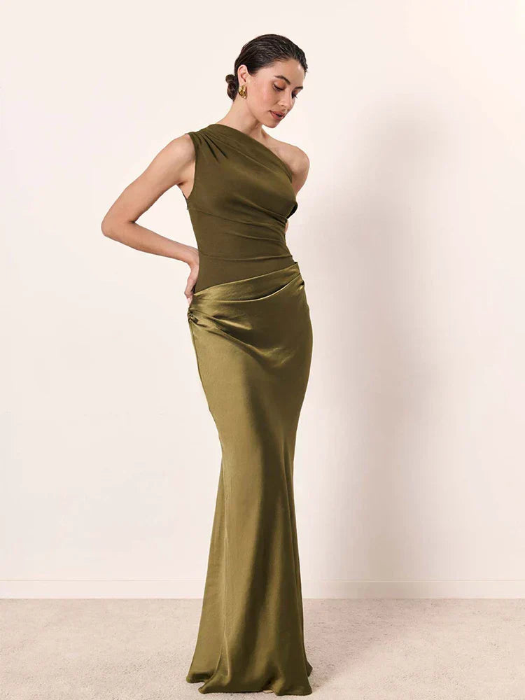 Vestido Maxi con Culpabilidad en Satén