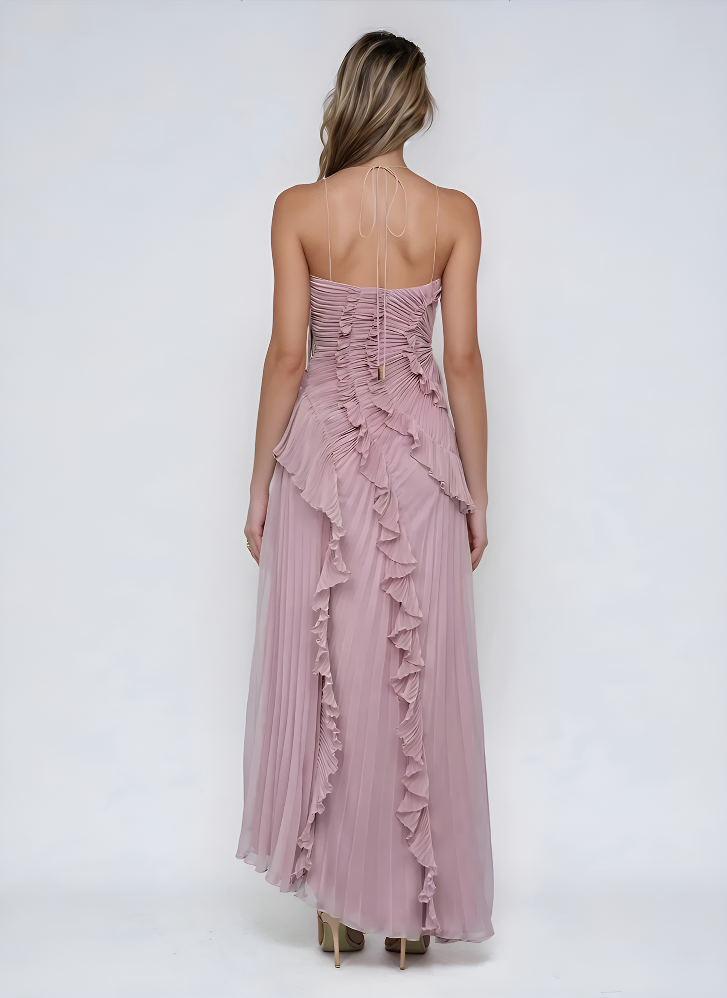 Vestido Lavanda -  Elegancia romántica con movimiento