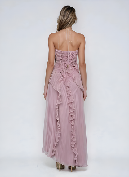 Vestido Lavanda -  Elegancia romántica con movimiento