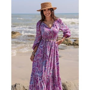 Lucía™ | Vestido Maxi Boho con Estampado Paisley