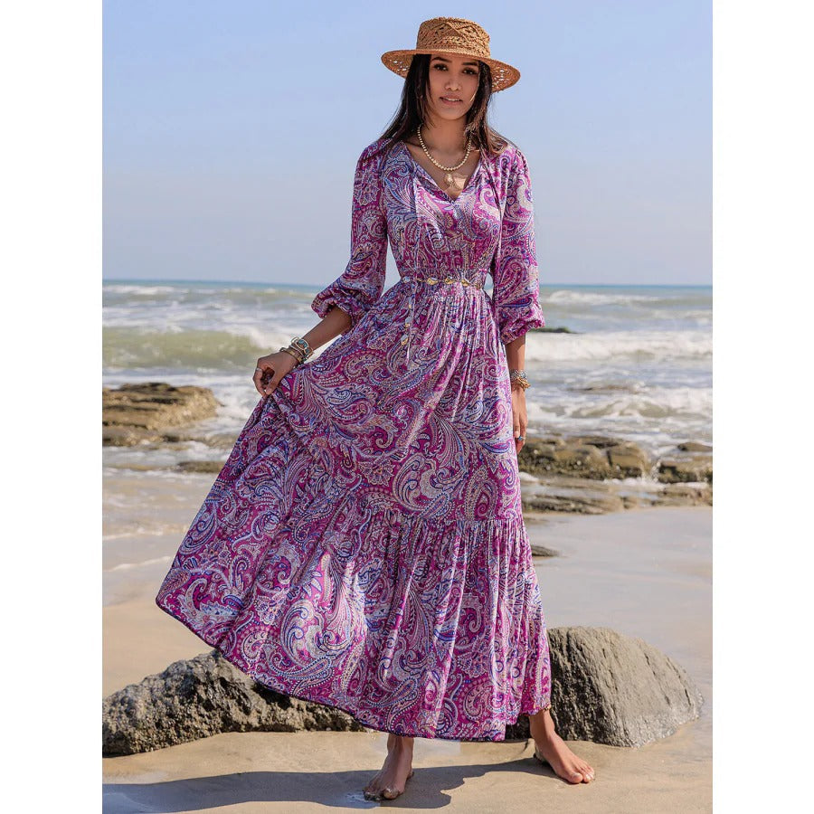 Lucía™ | Vestido Maxi Boho con Estampado Paisley
