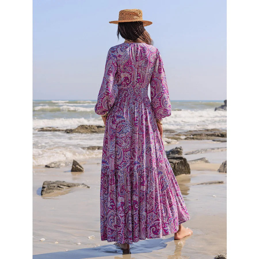 Lucía™ | Vestido Maxi Boho con Estampado Paisley