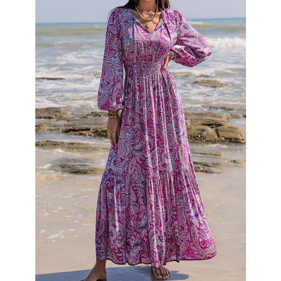 Lucía™ | Vestido Maxi Boho con Estampado Paisley