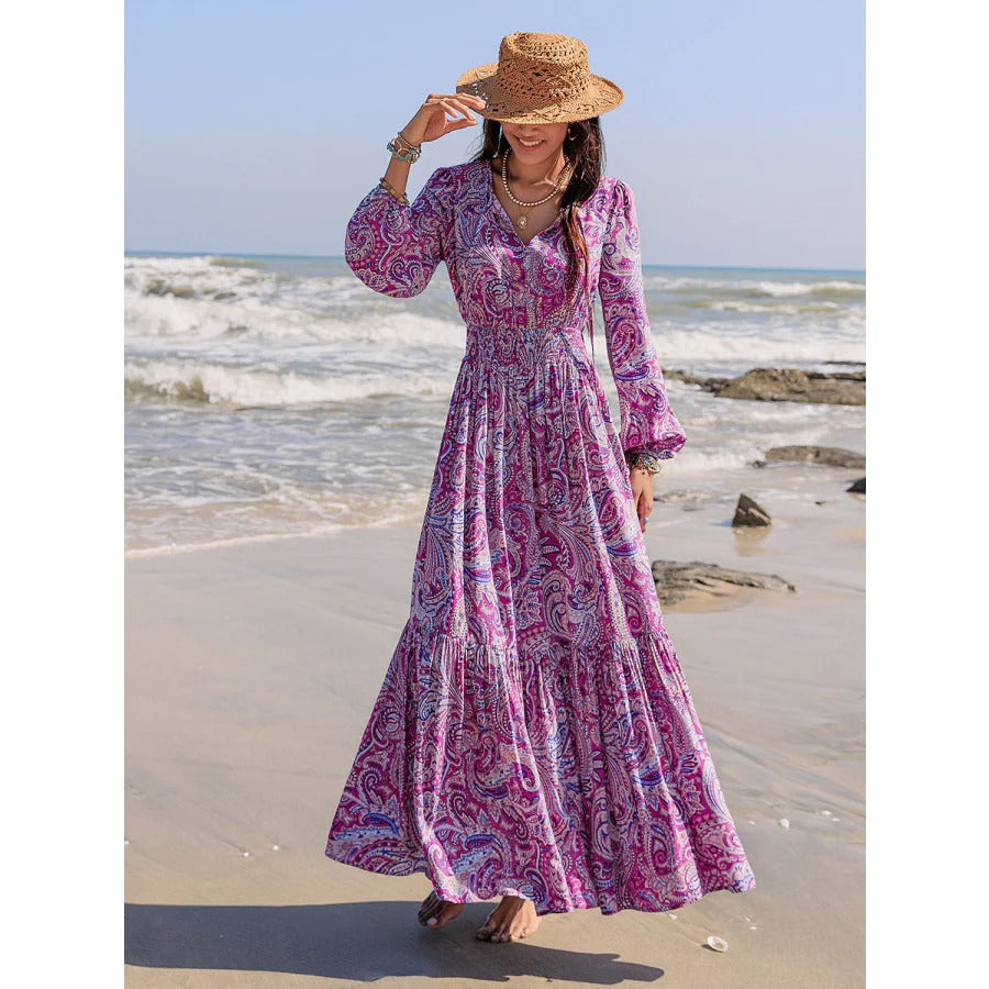 Lucía™ | Vestido Maxi Boho con Estampado Paisley