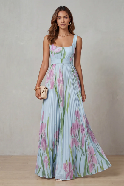 Gabriela™ | Vestido Floral Elegante con Caída Plisada